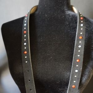 Rebecca Minkoff - Jewel Tones - Black Leather Belt - Size M